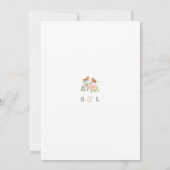 Klassische Liebesvögel Hochzeit Einladung (Rückseite)