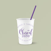 Klassische lila Graduation Pappbecher