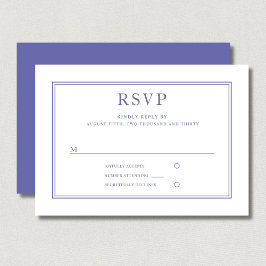 Klassische Lila Hochzeit RSVP Karte