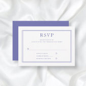 Klassische Lila Hochzeit RSVP Karte