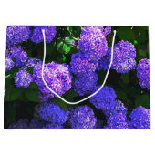 Klassische Lila Hydrangea-Geschenktasche Große Geschenktüte (Vorderseite)