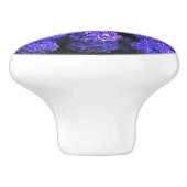 Klassische Lila Hydrangea-Keramik Pull Keramikknauf (Seitenansicht)