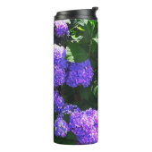 Klassische Lila Hydrangea-Thermal-Tumbler Thermosbecher (Nach links gedreht)