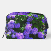 Klassische Lila Hydrangea Toilettenbeutel Waschbeutel (Rückseite)