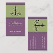 Klassische Lila/Limone Chandelier Trendy Business Visitenkarte (Vorne/Hinten)