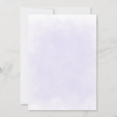 Klassische Lila Minimalistische Blumenhochzeit Einladung (Rückseite)