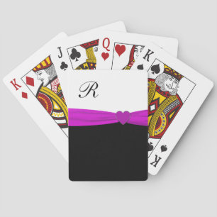 Klassische Lila Monogramm-Spielkarten Spielkarten