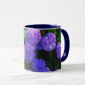 Klassische Lila realistische Hydrangea-Tasse Tasse (VorderseiteRechts)