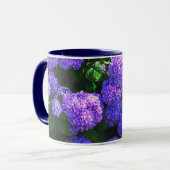 Klassische Lila realistische Hydrangea-Tasse Tasse (Vorderseite Links)