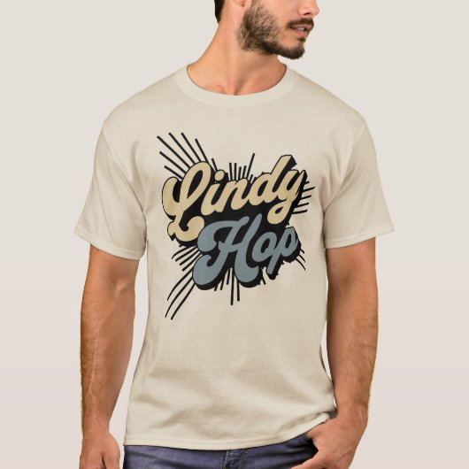 Klassische Lindy Hop Swing Dancing Liebhaber T-Shirt (Vorderseite)