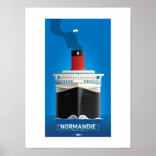 KLASSISCHE LINIENSERIE - SS Normandie Poster