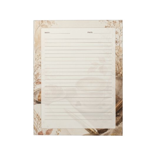 Klassische linierte Journalseite Notizblock (Rotiert)