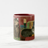 Klassische literarische Heizer-Kunst-Tasse Zweifarbige Tasse (Mittel)
