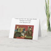 Klassische literarische Katzen Poe, Dickens Karte (Rückseite)