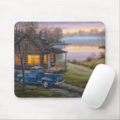 Klassische LKW- und Blockhütte Alter Lieferwagen K Mousepad (Mit Mouse)