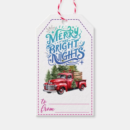 Klassische LKW Weihnachtsgeschenke Geschenkanhänger (Vorderseite)