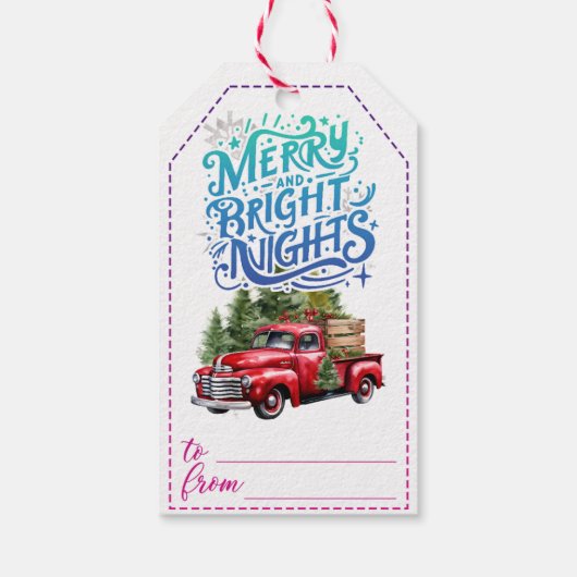 Klassische LKW Weihnachtsgeschenke Geschenkanhänger (Rückseite)