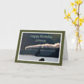 Klassische Loco mit Volldampf, personalisierter Ge Karte (Gelbe Blume)