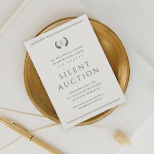 Klassische Logos für Unternehmen - Stille Auktion Einladung