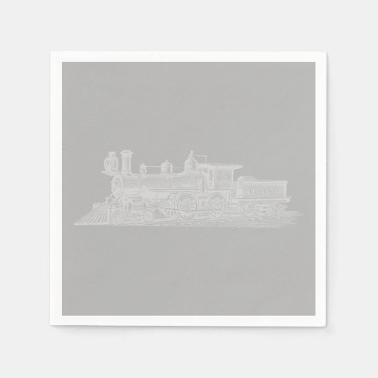 klassische Lokomotive-Zug-KUSTOM-FARBE Serviette (Vorderseite)