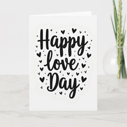 Klassische Love Day Chevron Karte (Vorderseite)