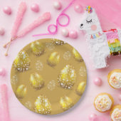 Klassische Luxus Gold Ostereier Pappteller (Party)