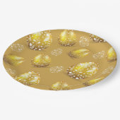 Klassische Luxus Gold Ostereier Pappteller (Schrägansicht)