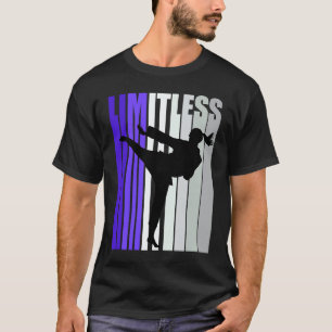 Klassische Mädchen Coole Karate Grenzenlos Lila Sü T-Shirt