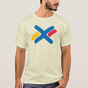 Klassische Malerei Buchstabe X Monogramm T-Shirt