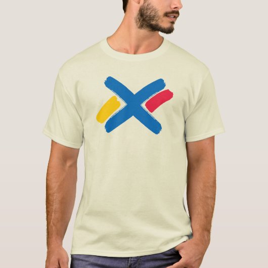 Klassische Malerei Buchstabe X Monogramm T-Shirt (Vorderseite)