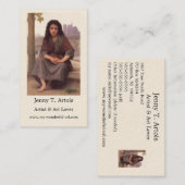 Klassische Malerei von Bouguereau: Das Bohemische  Visitenkarte (Vorne/Hinten)