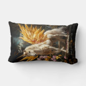 Klassische Malerei weißer Pegasus mit goldenen Flü Lendenkissen (Rückseite)