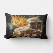 Klassische Malerei weißer Pegasus mit goldenen Flü Lendenkissen (Vorderseite)