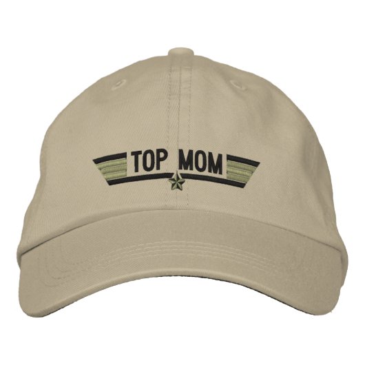 Klassische Mamas mit Personalisiertem Star oder Te Bestickte Kappe (Vorderseite)