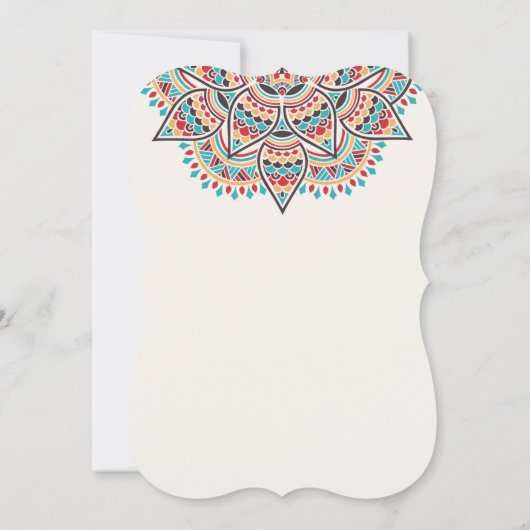 Klassische Mandala-Designs Einladung (Rückseite)