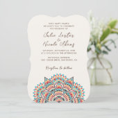 Klassische Mandala-Designs Einladung (Stehend Vorderseite)