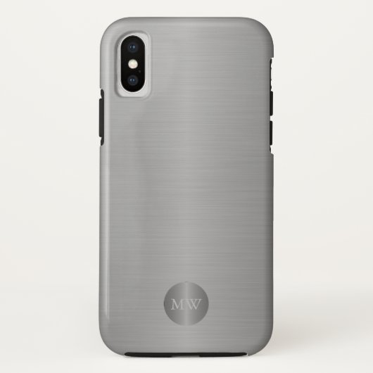 Klassische Männer Business beruflich Silber Monogr Case-Mate iPhone Hülle (Rückseite)