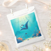 Klassische, Mantarochen-Küstenkunst Geschenktütchen (Ausgeschnitten)