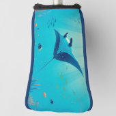 Klassische, Mantarochen-Küstenkunst Golf Headcover (Rotieren 90)