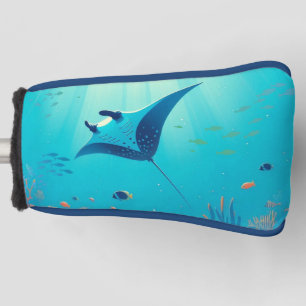 Klassische, Mantarochen-Küstenkunst Golf Headcover