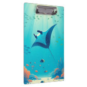 Klassische, Mantarochen-Küstenkunst Klemmbrett (Rechts)