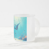 Klassische, Mantarochen-Küstenkunst Mattglastasse (VorderseiteRechts)