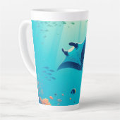 Klassische, Mantarochen-Küstenkunst Milchtasse (Linke Ecke)