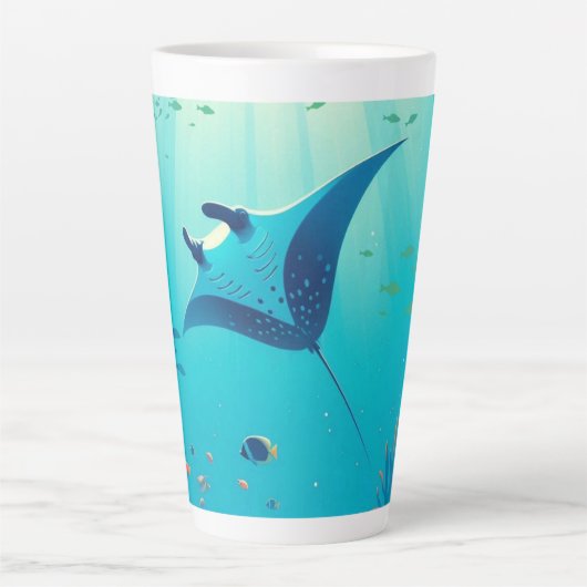 Klassische, Mantarochen-Küstenkunst Milchtasse (Vorderseite)