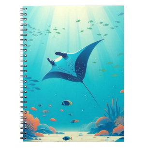 Klassische, mantarochen-Küstenkunst Notizblock
