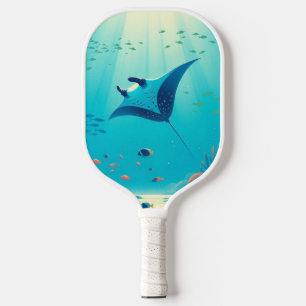 Klassische, Mantarochen-Küstenkunst Pickleball Schläger