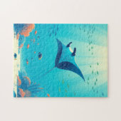 Klassische, Mantarochen-Küstenkunst Puzzle (Horizontal)