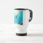 Klassische, Mantarochen-Küstenkunst Reisebecher (VorderseiteRechts)