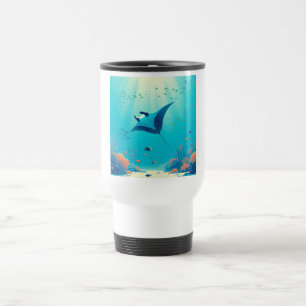 Klassische, Mantarochen-Küstenkunst Reisebecher