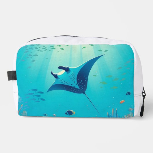Klassische, Mantarochen-Küstenkunst Waschbeutel (Vorderseite)